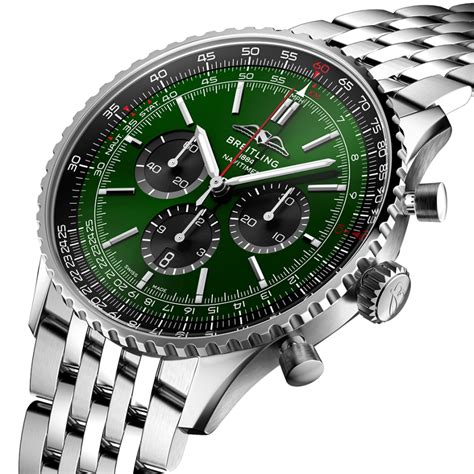 breitling emerald green|Breitling green dial watch.